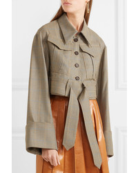 Женский светло-коричневый шерстяной бомбер от Rokh