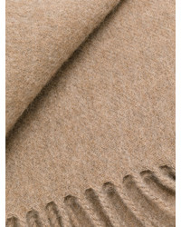 Мужской светло-коричневый шерстяной вязаный шарф от Pringle