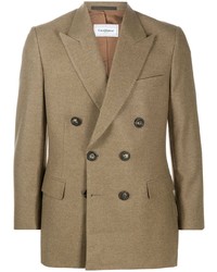 Мужской светло-коричневый шерстяной двубортный пиджак от Casablanca