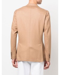 Мужской светло-коричневый шерстяной двубортный пиджак от Eleventy