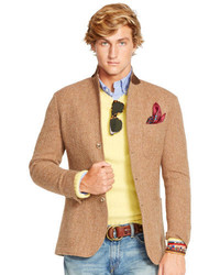 Светло-коричневый шерстяной пиджак