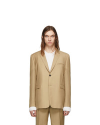 Мужской светло-коричневый шерстяной пиджак от Bottega Veneta