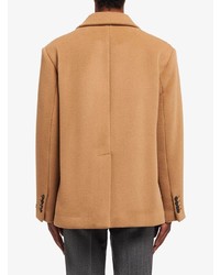 Мужской светло-коричневый шерстяной пиджак от Prada
