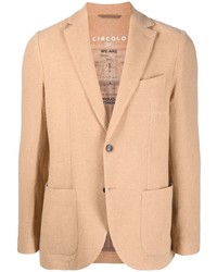 Мужской светло-коричневый шерстяной пиджак от Circolo 1901