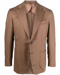 Мужской светло-коричневый шерстяной пиджак от D4.0