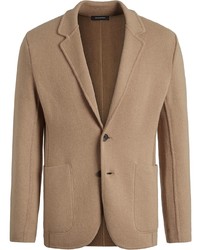Мужской светло-коричневый шерстяной пиджак от Ermenegildo Zegna