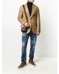 Мужской светло-коричневый шерстяной пиджак от Tommy Hilfiger