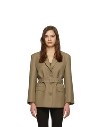 Женский светло-коричневый шерстяной пиджак от Low Classic