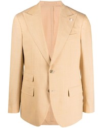 Мужской светло-коричневый шерстяной пиджак от Luigi Bianchi Mantova