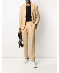 Мужской светло-коричневый шерстяной пиджак от Luigi Bianchi Mantova