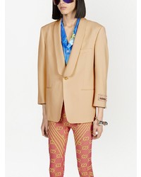 Мужской светло-коричневый шерстяной пиджак от Gucci