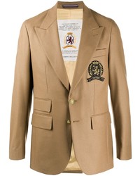 Мужской светло-коричневый шерстяной пиджак от Tommy Hilfiger