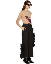 Женский светло-коричневый шерстяной свитер от MSGM