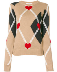 Женский светло-коричневый шерстяной свитер от MSGM