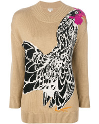 Женский светло-коричневый шерстяной свитер от Temperley London