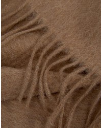 Мужской светло-коричневый шерстяной шарф от Selected