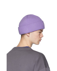Мужская светло-фиолетовая вязаная шапка от Acne Studios