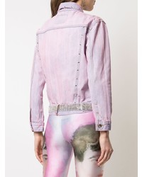 Женская светло-фиолетовая джинсовая куртка с принтом тай-дай от Neith Nyer