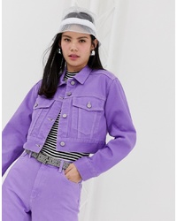 Женская светло-фиолетовая джинсовая куртка от Monki
