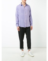 Мужская светло-фиолетовая классическая рубашка от The Elder Statesman