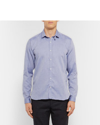 Мужская светло-фиолетовая классическая рубашка от Oliver Spencer