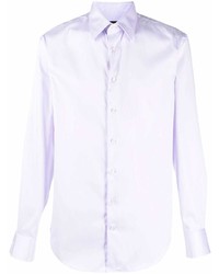 Мужская светло-фиолетовая классическая рубашка от Emporio Armani