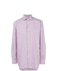 Мужская светло-фиолетовая классическая рубашка от Kiton