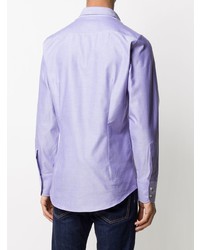 Мужская светло-фиолетовая классическая рубашка от DSQUARED2