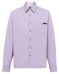 Мужская светло-фиолетовая классическая рубашка от Prada