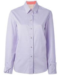 Женская светло-фиолетовая классическая рубашка от Roksanda
