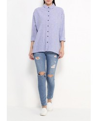 Женская светло-фиолетовая классическая рубашка от Topshop