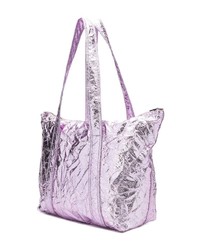 Светло-фиолетовая кожаная большая сумка от Sies Marjan