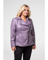 Женская светло-фиолетовая кожаная косуха от Авантюра Plus Size Fashion