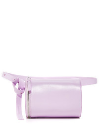 Светло-фиолетовая кожаная поясная сумка
