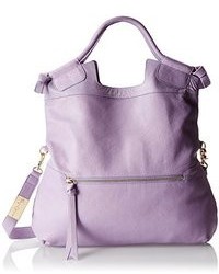 Светло-фиолетовая кожаная сумка