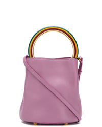 Светло-фиолетовая кожаная сумка-мешок от Marni