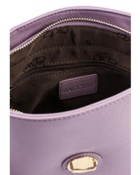 Светло-фиолетовая кожаная сумка через плечо от Baggini