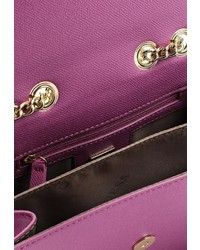 Светло-фиолетовая кожаная сумка через плечо от GUESS