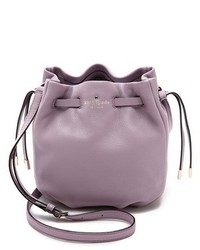 Светло-фиолетовая кожаная сумка через плечо от Kate Spade