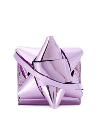 Светло-фиолетовая кожаная сумка через плечо от MM6 MAISON MARGIELA