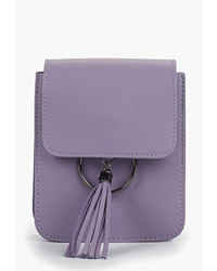 Светло-фиолетовая кожаная сумка через плечо от Ors Oro
