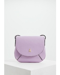 Светло-фиолетовая кожаная сумка через плечо от Patrizia Pepe