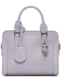 Женская светло-фиолетовая кожаная сумка от Alexander McQueen