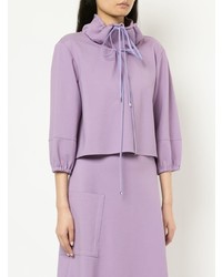 Женская светло-фиолетовая кофта с коротким рукавом от Tibi
