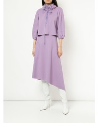 Женская светло-фиолетовая кофта с коротким рукавом от Tibi