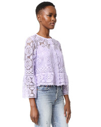 Светло-фиолетовая кружевная блузка от Nanette Lepore