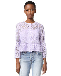 Светло-фиолетовая кружевная блузка от Nanette Lepore