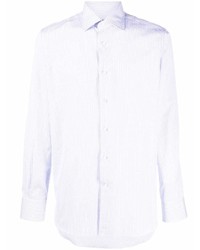 Мужская светло-фиолетовая рубашка с длинным рукавом в клетку от Canali