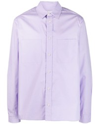 Мужская светло-фиолетовая рубашка с длинным рукавом с принтом от Ih Nom Uh Nit