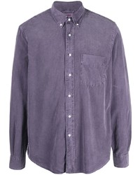 Мужская светло-фиолетовая рубашка с длинным рукавом от Aspesi